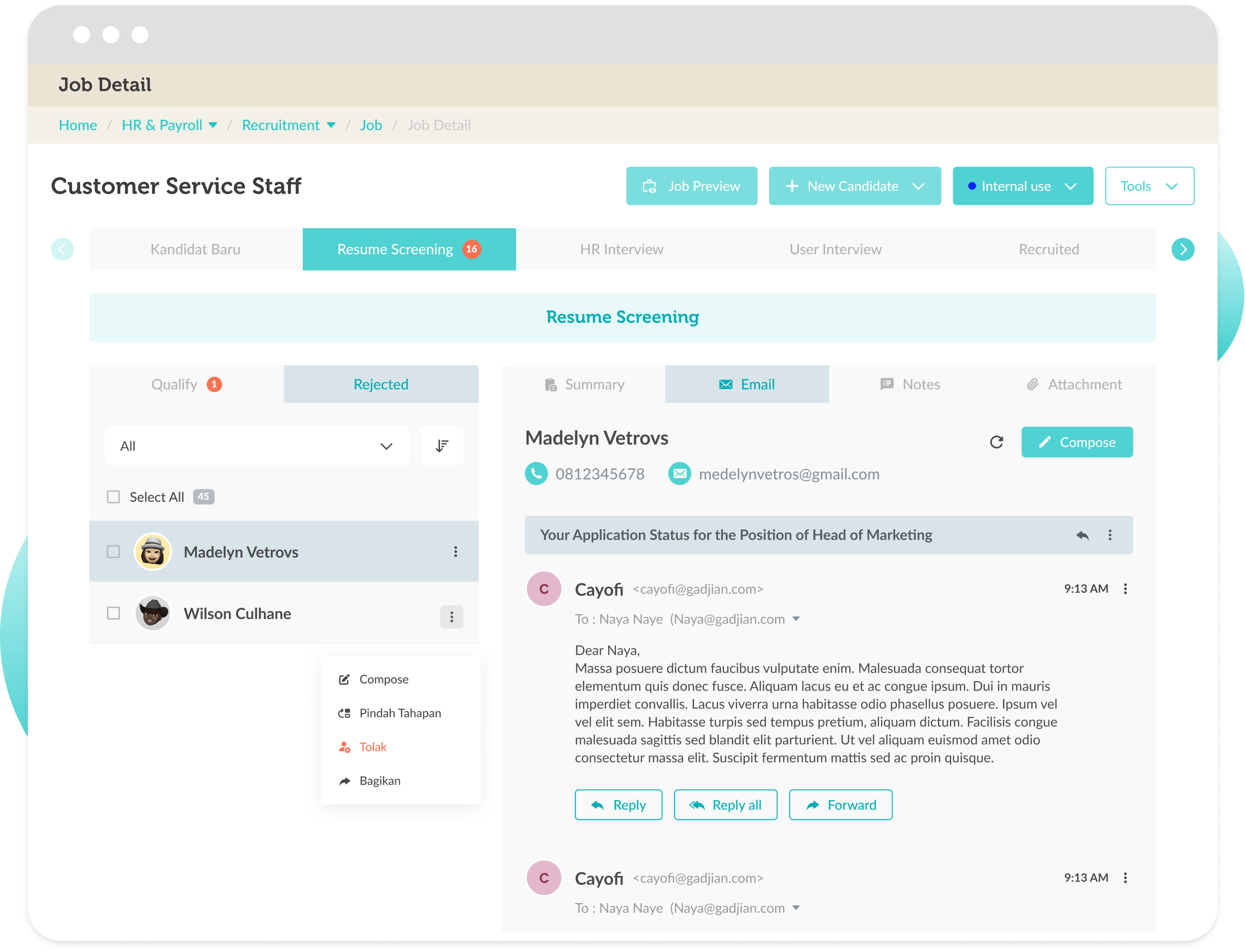 Gadjian CTA GATS Dashboard